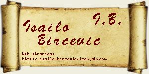 Isailo Birčević vizit kartica